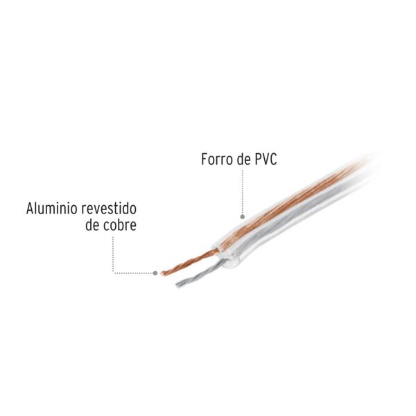 Cable para bocina, 16 AWG, polarizado, 100 m