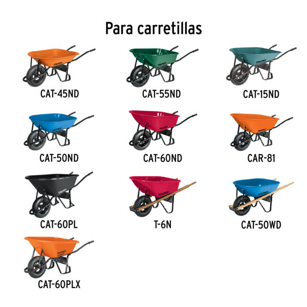 Camara para llanta de carretilla, 16"