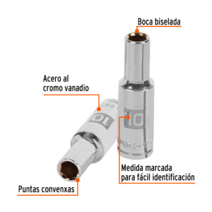 Dado 10mm largo cuadro 1/2"