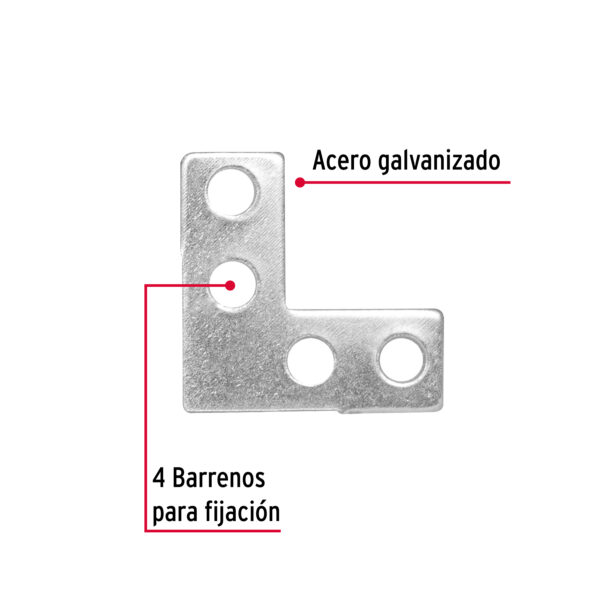 Escuadra cantonera, 1" x 1"