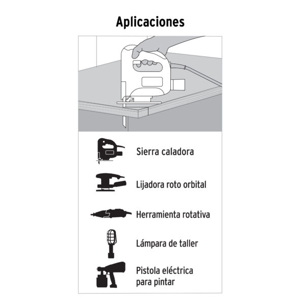 Extension electrica uso rudo 6m calibre 16 Volteck