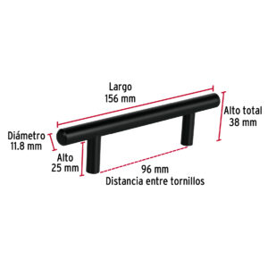 Jaladera de 96mm estilo 