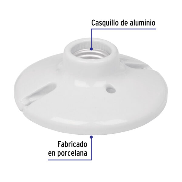 Socket Portalampara de porcelana 4-1/2" en Caja