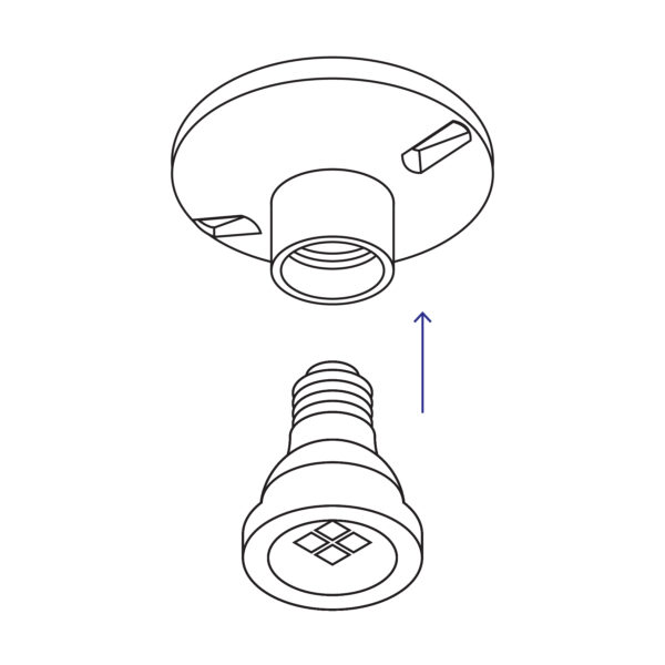 Socket Portalampara de porcelana 4-1/2" en Caja