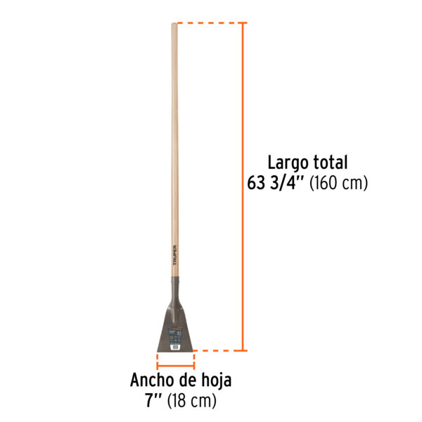 Raspador 7", mango largo 54"