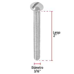 Tornillo tipo estufa, 3/16 x 2