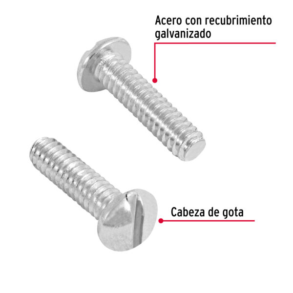 Tornillo tipo estufa, 3/16 x 3/4", bolsa con 250 pzas