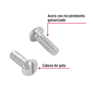 Tornillo tipo estufa, 5/32 x 1/2", bolsa con 450 pzas