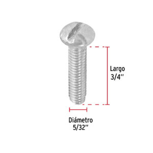 Tornillo tipo estufa, 5/32 x 3/4