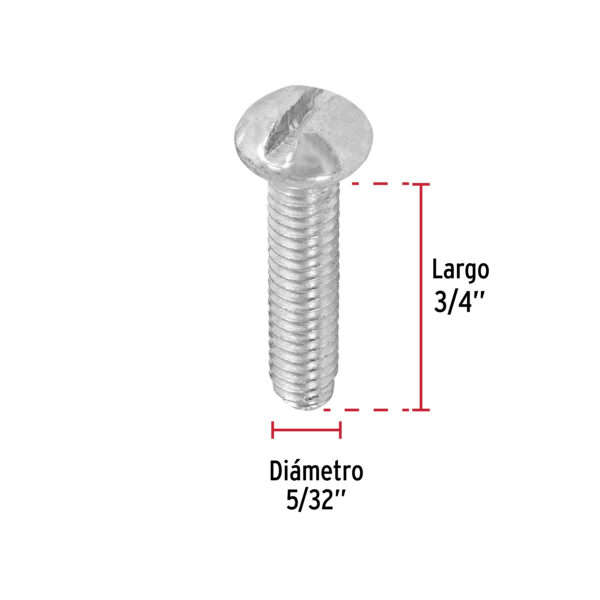 Tornillo tipo estufa, 5/32 x 3/4", bolsa con 350 pzas