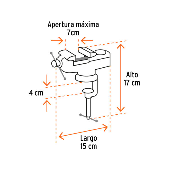 Tornillo de banco 2.5" para joyero Truper