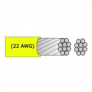 Rollo 100m Cable Estañado Amarillo Cal. 22