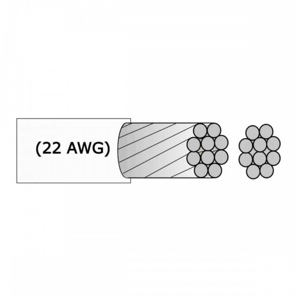 Rollo 100m Cable Estañado Blanco Cal. 22