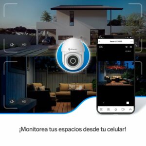 Mini cámara de seguridad WiFi 3 Mpx robotizada con seguidor de movimiento para exterior