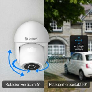 Mini cámara de seguridad WiFi 3 Mpx robotizada con seguidor de movimiento para exterior