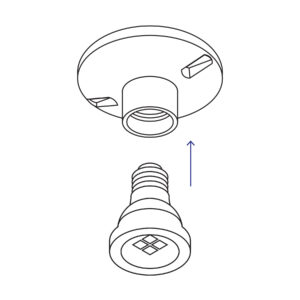 Socket Portalampara de porcelana 4-1/2