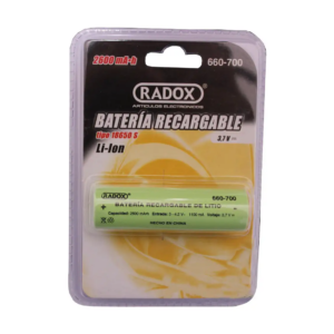 Bateria recargable Li-ion 2600 mAh tipo 18650