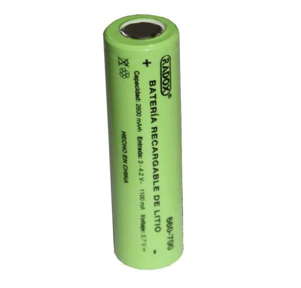 Bateria recargable Li-ion 2600 mAh tipo 18650