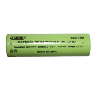 Bateria recargable Li-ion 2600 mAh tipo 18650