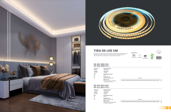 Tira Led Interior 2835 Blanca de 5m 1100Lm/m