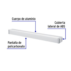 Arbotante decorativo de LED 10W tipo barra para baño,Volteck