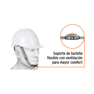 Barboquejo con barbilla para casco de seguridad industrial