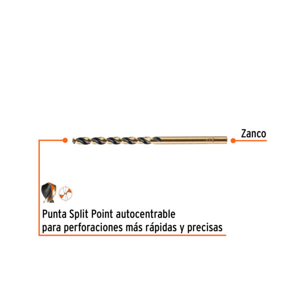 Broca de alta velocidad 5/32" en blister