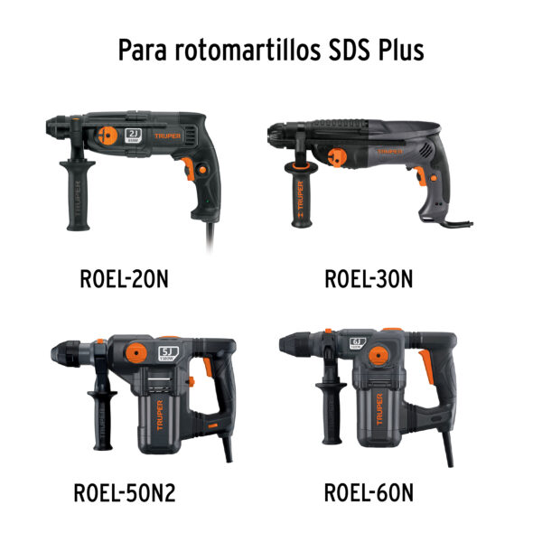 Broquero con llave de 1/2" con adaptador SDS Plus Truper