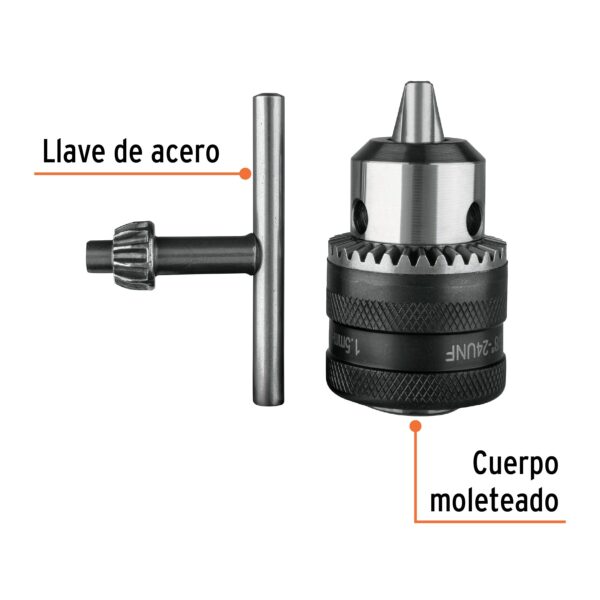 Broquero con llave, 3/8"