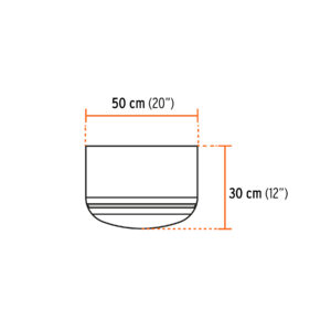 Cubrenuca para casco, naranja con reflejante, 30 cm