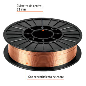 Carrete de microalambre solido, con gas 5 kg