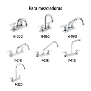 Juego de 2 manerales para lavabo y fregadero tipo cono