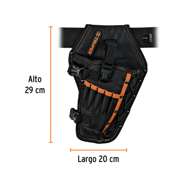 Cinturon Porta taladro con 6 compartimentos Truper