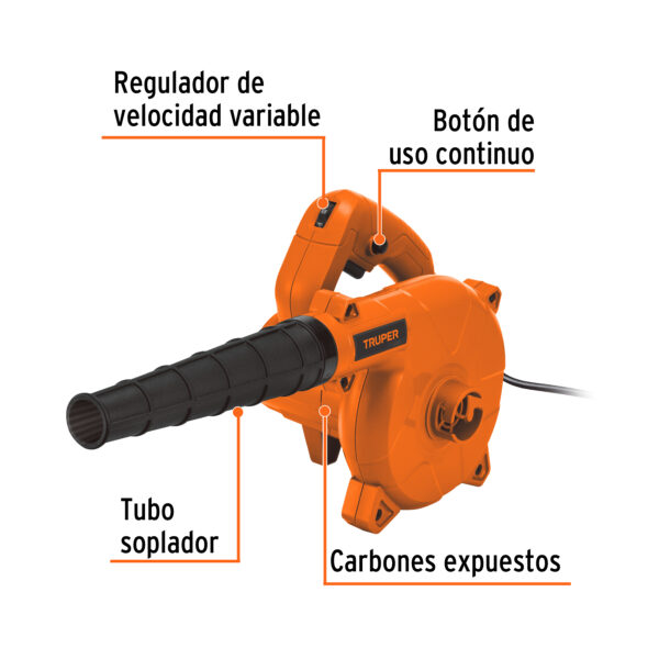 Sopladora/Aspiradora electrica 650 W, Truper