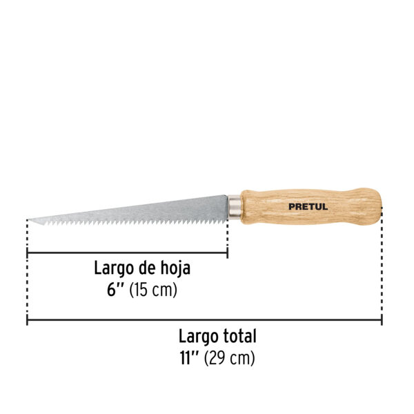 Serrucho para plafon y muros de yeso, 6" Pretul