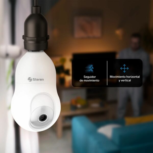 Camara de seguridad WiFi 3Mpx robotizada con seguidor de movimiento para socket