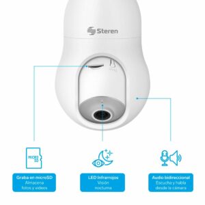 Camara de seguridad WiFi 3Mpx robotizada con seguidor de movimiento para socket