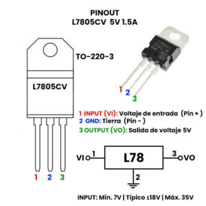 Pack 50 Piezas LM7805 7805 Regulador De Voltaje