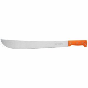 Machete estandar 18" cacha naranja, caballete