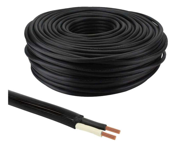 Rollo de 100m de Cable 2 hilos de Uso Rudo Cal. 10awg