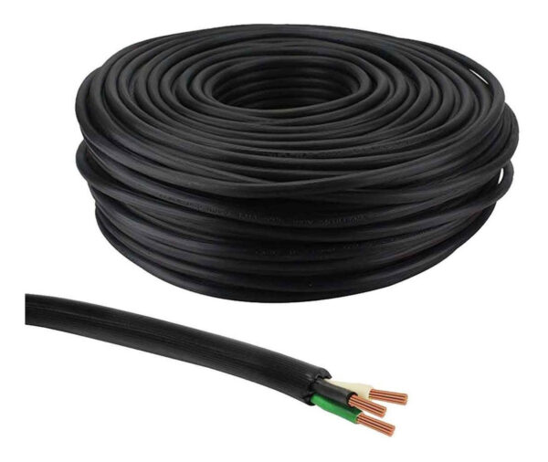 Rollo De 100m De Cable Uso Rudo 3x10 Calibre 10 Antiflama