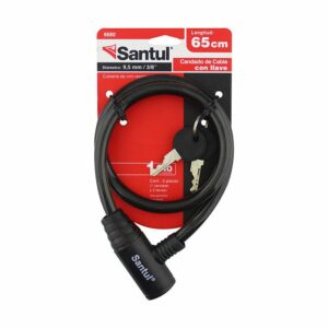 Candado de cable de Acero 3/8" Largo 65cm con llave