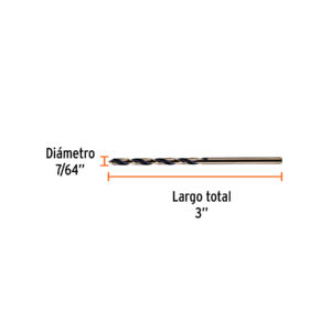 Broca de alta velocidad 7/64