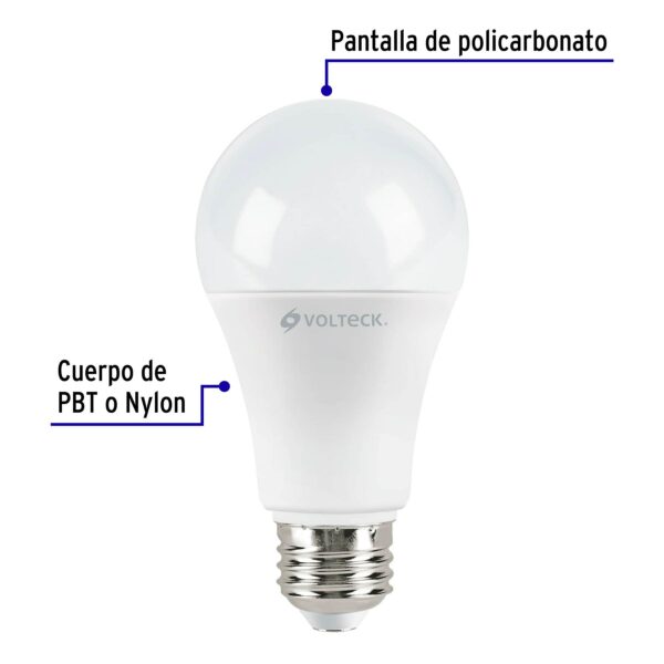 Lampara de LED, A19, 14 W, luz de dia