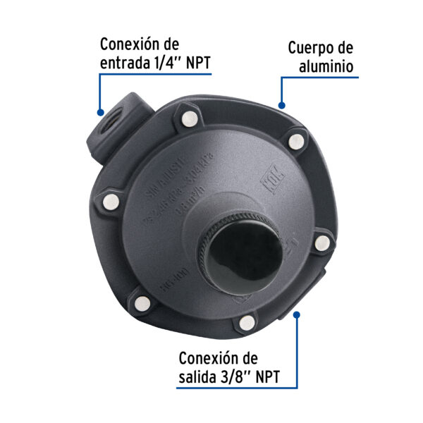 Regulador de gas 1 via baja presion Foset