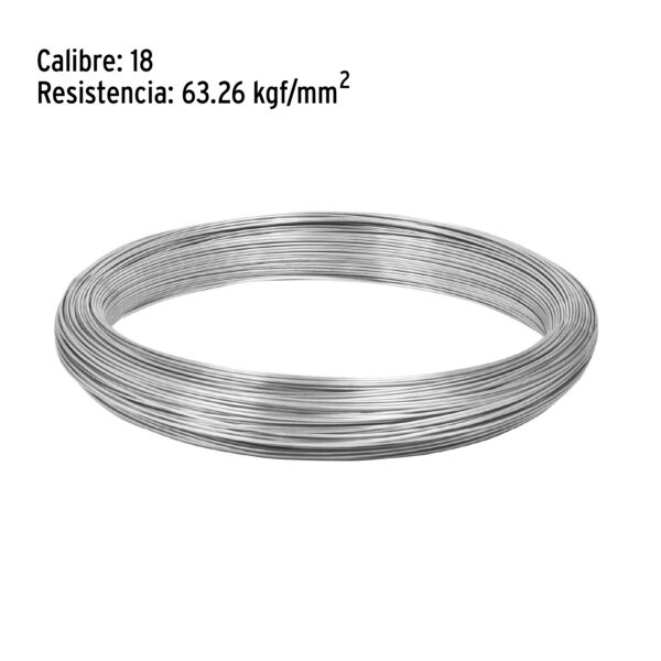 Alambre galvanizado, calibre 18