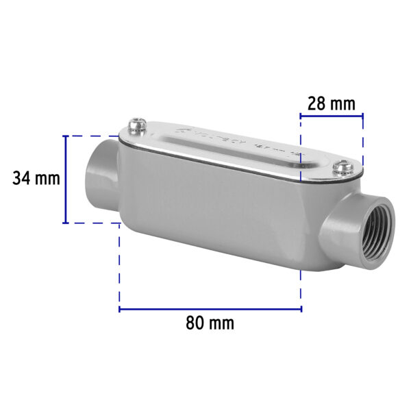 Condulet 1/2" conexion tipo C, Volteck