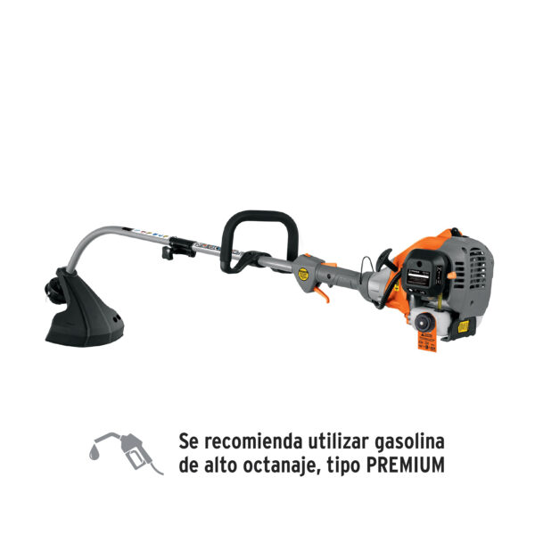 Desbrozadora a gasolina, 26cc, 17" de corte, curva