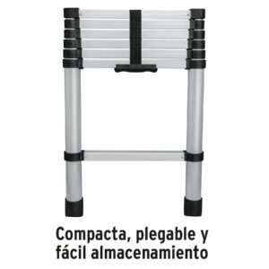 Escalera telescopica, 7 peldaños, tipo II, capacidad 175kg