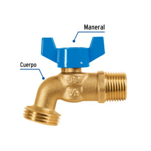 Llave de esfera con rosca para manguera, 1/2"